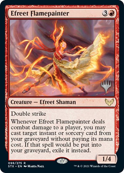Efreet Flamepainter (Promo Pack) [Strixhaven: School of Mages Promos] | Gamers Paradise