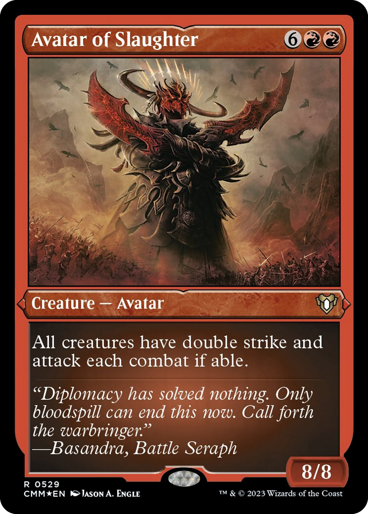 Avatar of Slaughter (Foil Etched) [Commander Masters] | Gamers Paradise