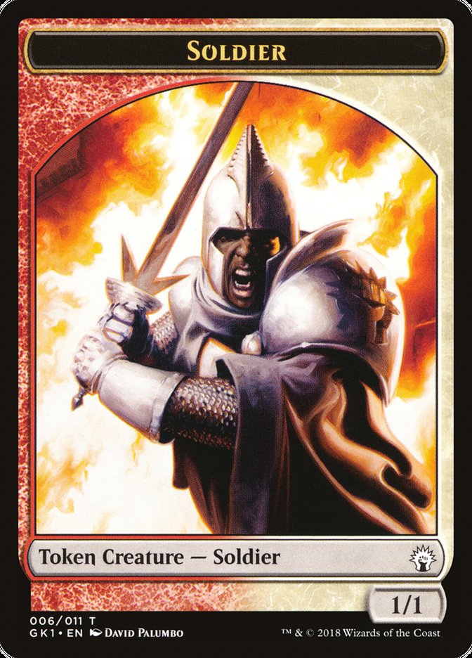 Soldier // Soldier Double-Sided Token [Guilds of Ravnica Guild Kit Tokens] | Gamers Paradise