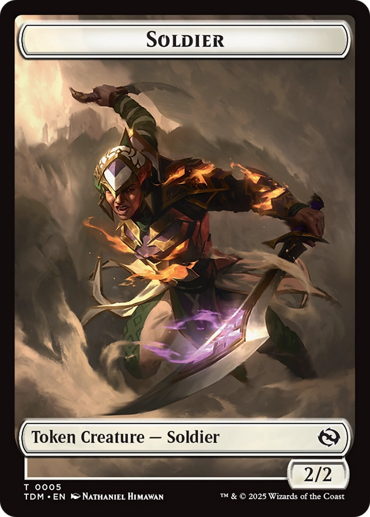 Soldier (0004) // Soldier (0005) Double-Sided Token [Tarkir: Dragonstorm Tokens] | Gamers Paradise
