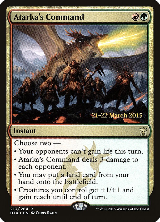 Atarka's Command [Dragons of Tarkir Prerelease Promos] | Gamers Paradise