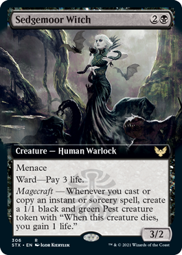 Sedgemoor Witch (Extended Art) [Strixhaven: School of Mages] | Gamers Paradise