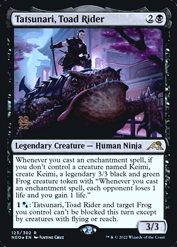 Tatsunari, Toad Rider [Kamigawa: Neon Dynasty Prerelease Promos] | Gamers Paradise