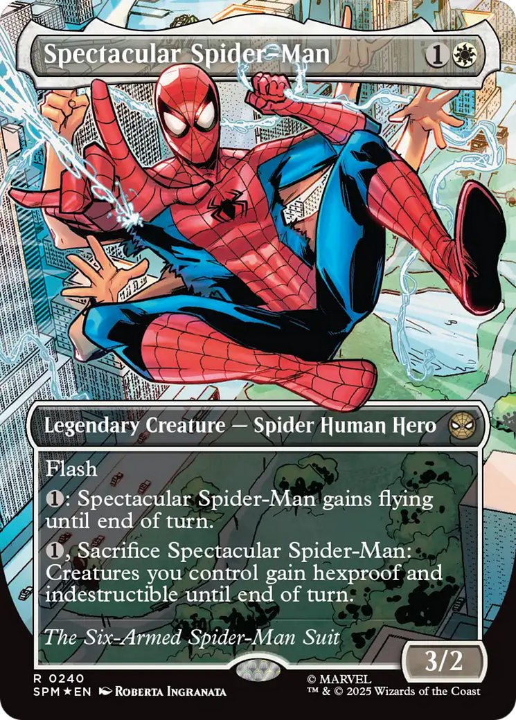 Spectacular Spider-Man (0240) (Borderless) (Textured Foil) [Marvel's Spider-Man] | Gamers Paradise