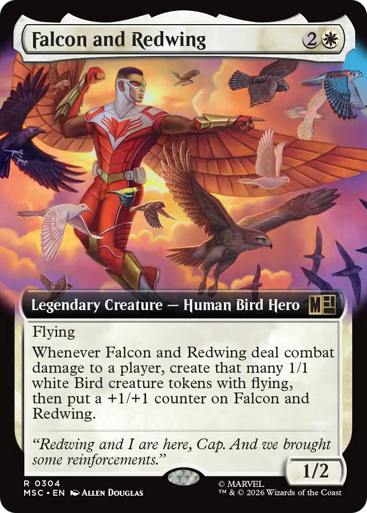 Falcon and Redwing (Extended Art) [Marvel Super Heroes Commander] | Gamers Paradise