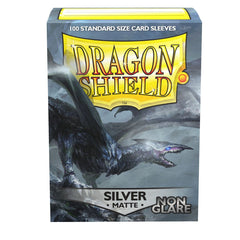 Dragon Shield: Standard 100ct Sleeves - Silver (Non-Glare Matte) | Gamers Paradise