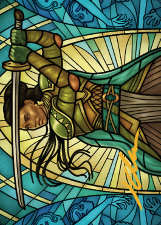 Shanna, Purifying Blade Art Card 2 (Gold-Stamped Signature) [Dominaria United Art Series] | Gamers Paradise