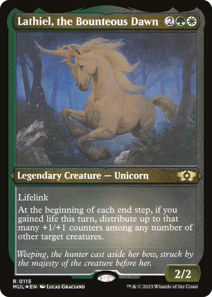 Lathiel, the Bounteous Dawn (Foil Etched) [Multiverse Legends] | Gamers Paradise