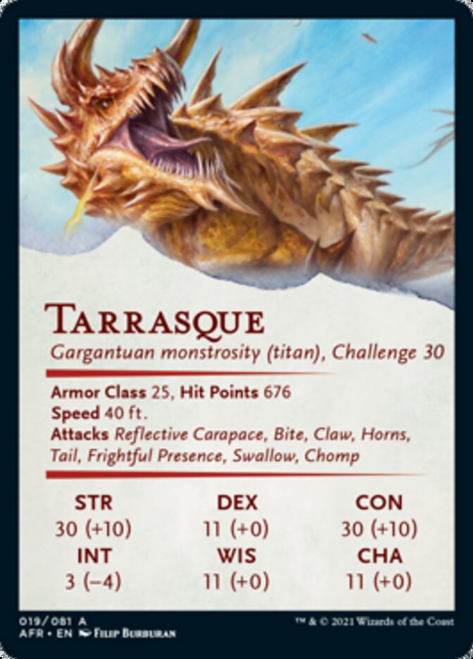 Tarrasque Art Card [Dungeons & Dragons: Adventures in the Forgotten Realms Art Series] | Gamers Paradise