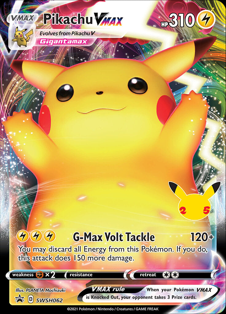 Pikachu VMAX (SWSH062) (Celebrations) [Sword & Shield: Black Star Promos] | Gamers Paradise