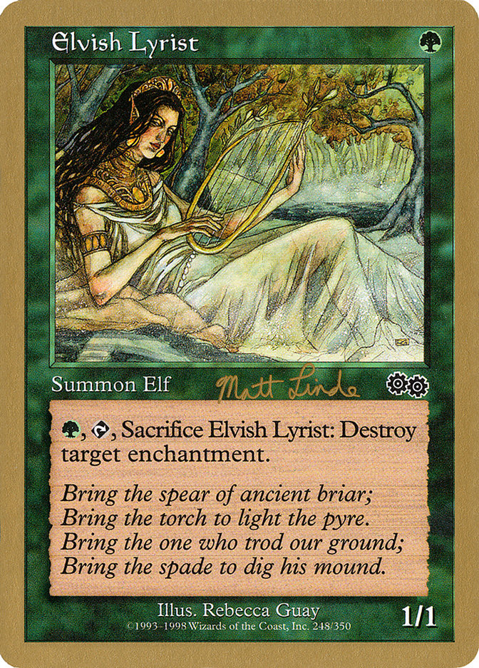 Elvish Lyrist (Matt Linde) [World Championship Decks 1999] | Gamers Paradise