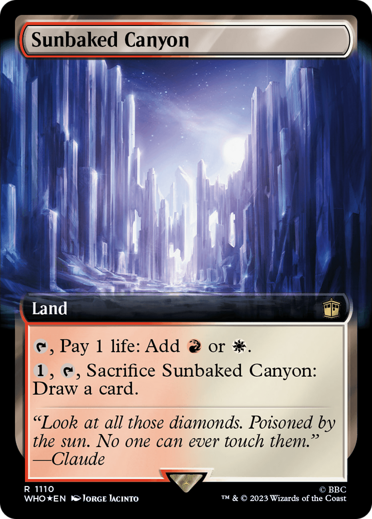 Sunbaked Canyon (Extended Art) (Surge Foil) [Doctor Who] | Gamers Paradise