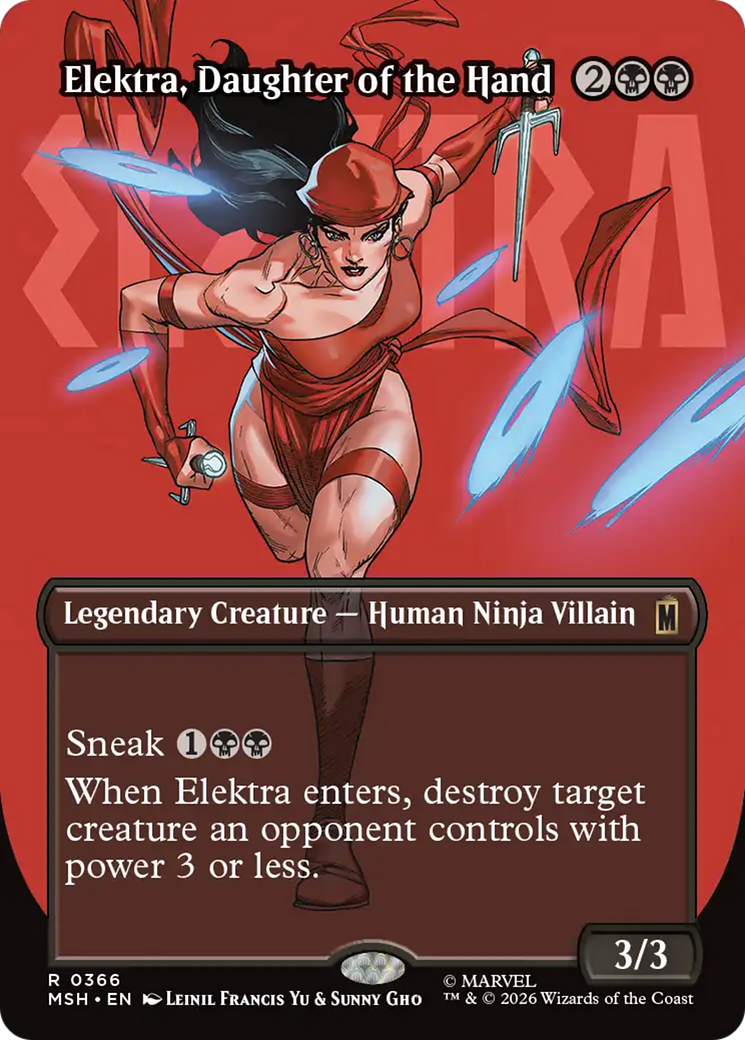 Elektra, Daughter of the Hand (Borderless) (366) [Marvel Super Heroes] | Gamers Paradise