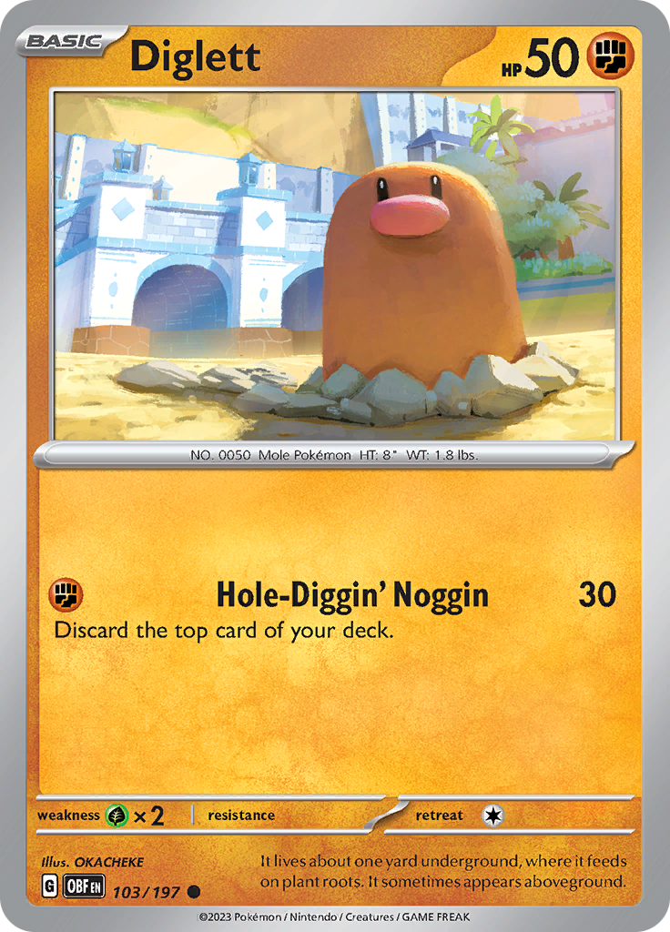 Diglett (103/197) [Scarlet & Violet: Obsidian Flames] | Gamers Paradise