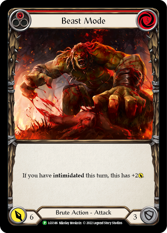 Beast Mode (Red) [LGS146] (Promo)  Rainbow Foil | Gamers Paradise