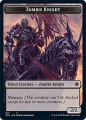 Zombie // Zombie Knight Double-Sided Token [Starter Commander Decks] | Gamers Paradise