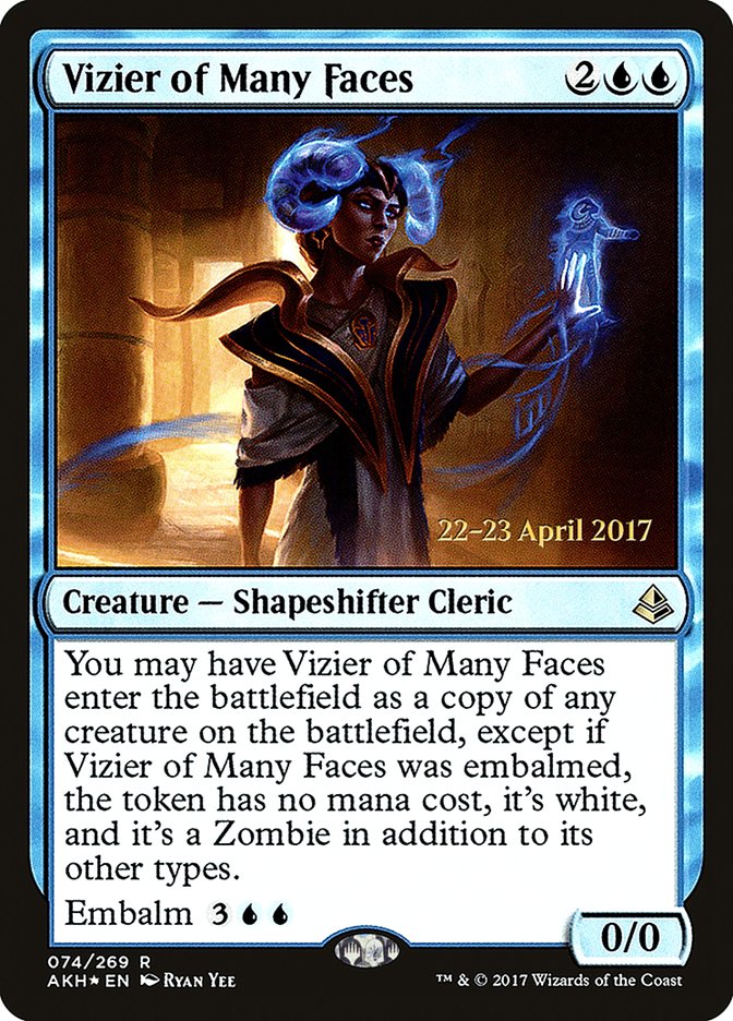 Vizier of Many Faces [Amonkhet Prerelease Promos] | Gamers Paradise