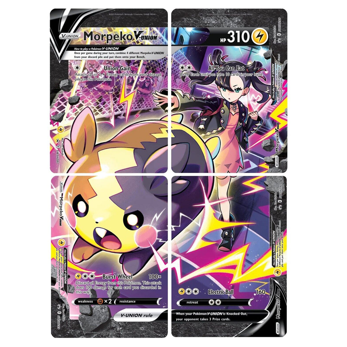 Morpeko V-Union (SWSH287-290) (Set of 4) [Sword & Shield: Black Star Promos] | Gamers Paradise