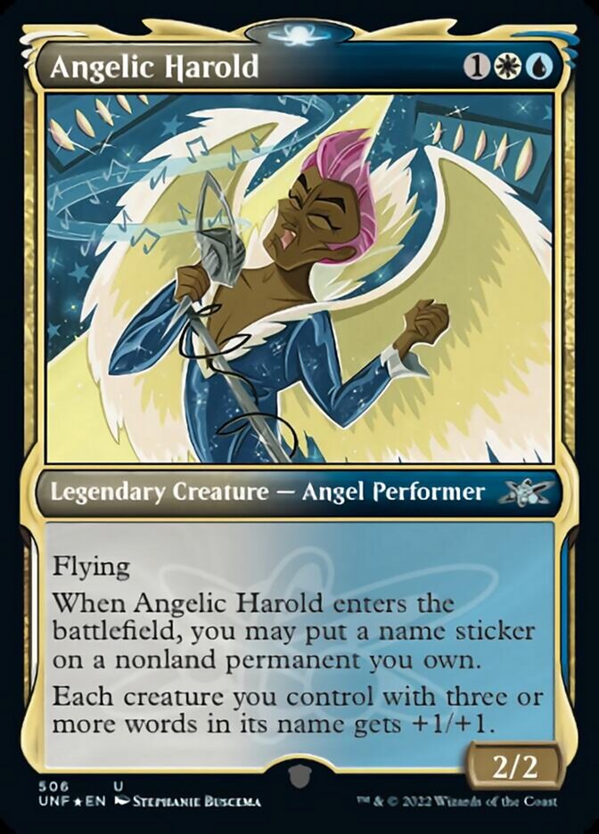 Angelic Harold (Showcase) (Galaxy Foil) [Unfinity] | Gamers Paradise