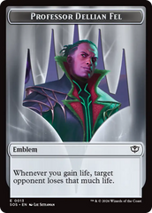 Professor Dellian Fel // Pest (0008) Double-Sided Token [Secrets of Strixhaven Tokens] | Gamers Paradise