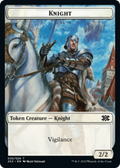 Cat Dragon // Knight Double-Sided Token [Double Masters 2022 Tokens] | Gamers Paradise