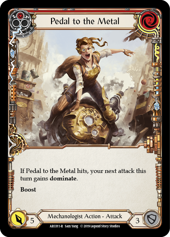 Pedal to the Metal (Red) [ARC011-R] (Arcane Rising)  1st Edition Rainbow Foil | Gamers Paradise