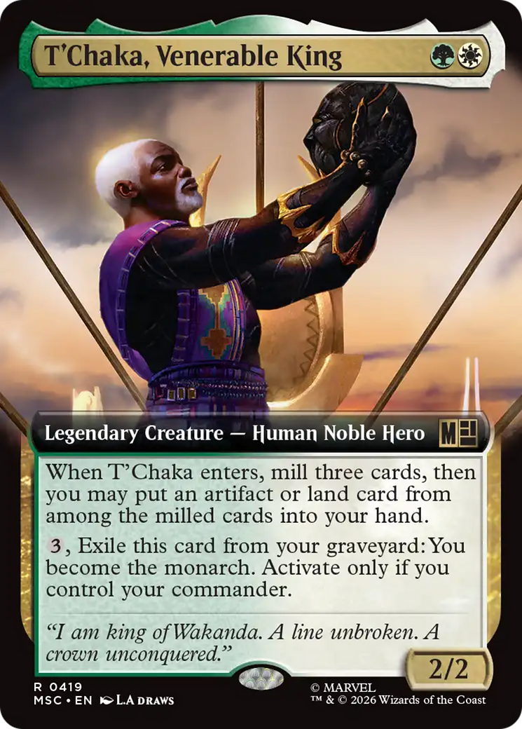 T'Chaka, Venerable King (Extended Art) [Marvel Super Heroes Commander] | Gamers Paradise