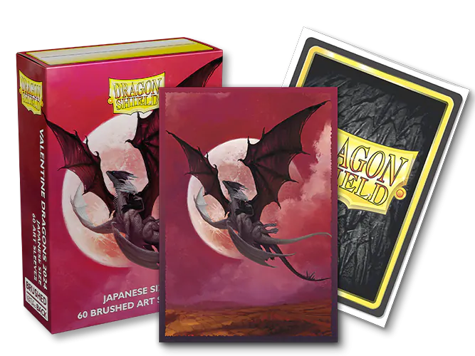 Dragon Shield: Japanese Size 60ct Sleeves - Valentines Dragons (2024) | Gamers Paradise