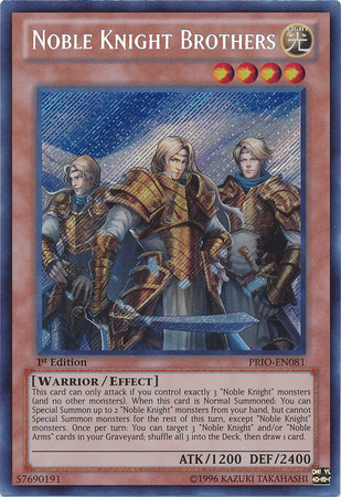 Noble Knight Brothers [PRIO-EN081] Secret Rare | Gamers Paradise