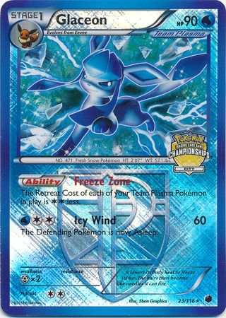 Glaceon (23/116) (City Championship Promo) [Black & White: Plasma Freeze] | Gamers Paradise