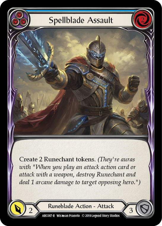 Spellblade Assault (Blue) [ARC087-R] (Arcane Rising)  1st Edition Normal | Gamers Paradise