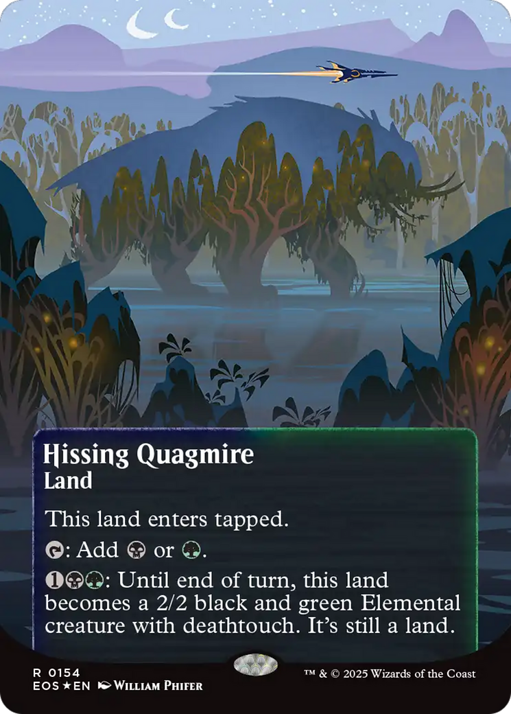 Hissing Quagmire (0154) (Borderless) (Galaxy Foil) [Edge of Eternities: Stellar Sights] | Gamers Paradise