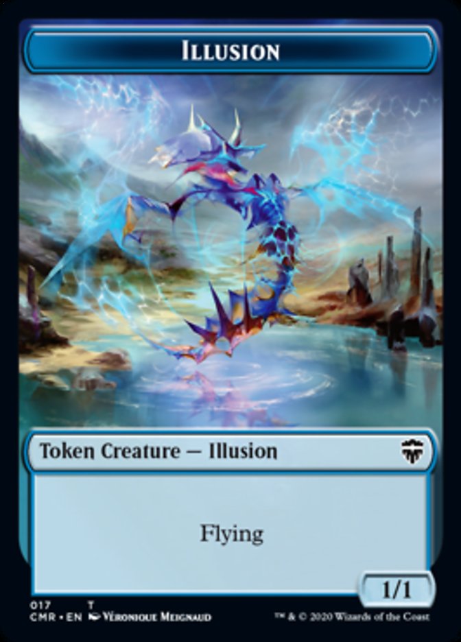 Illusion // Saproling Double-Sided Token [Commander Legends Tokens] | Gamers Paradise