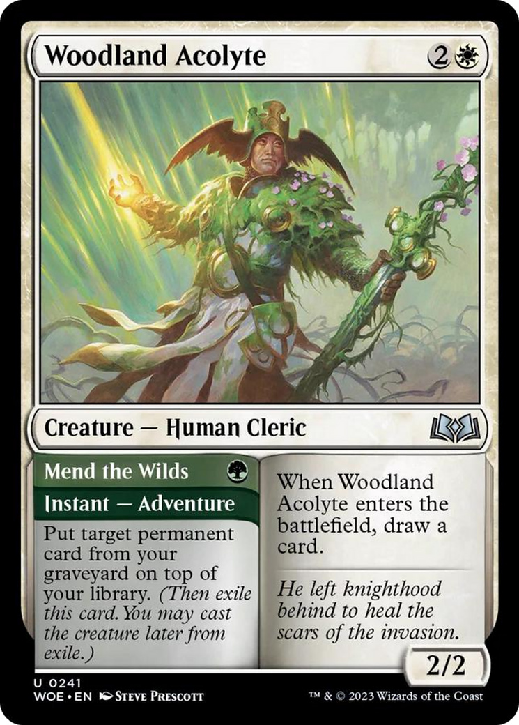 Woodland Acolyte // Mend the Wilds [Wilds of Eldraine] | Gamers Paradise