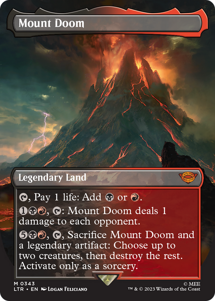 Mount Doom (Borderless Alternate Art) [The Lord of the Rings: Tales of Middle-Earth] | Gamers Paradise