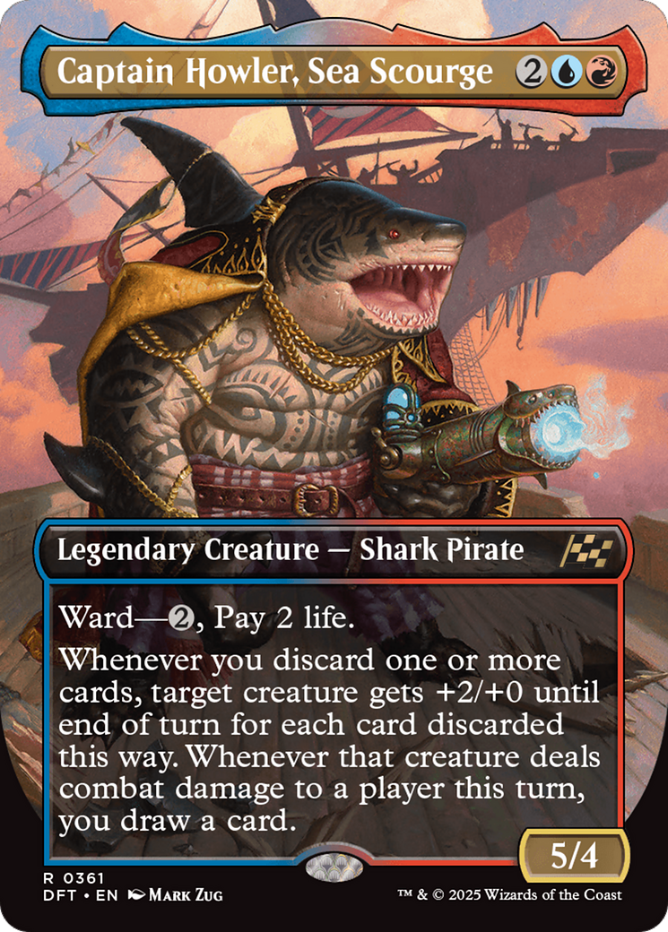 Captain Howler, Sea Scourge (Borderless) [Aetherdrift] | Gamers Paradise
