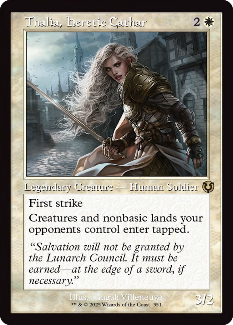 Thalia, Heretic Cathar (Retro Frame) [Innistrad Remastered] | Gamers Paradise