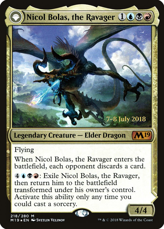 Nicol Bolas, the Ravager // Nicol Bolas, the Arisen [Core Set 2019 Prerelease Promos] | Gamers Paradise