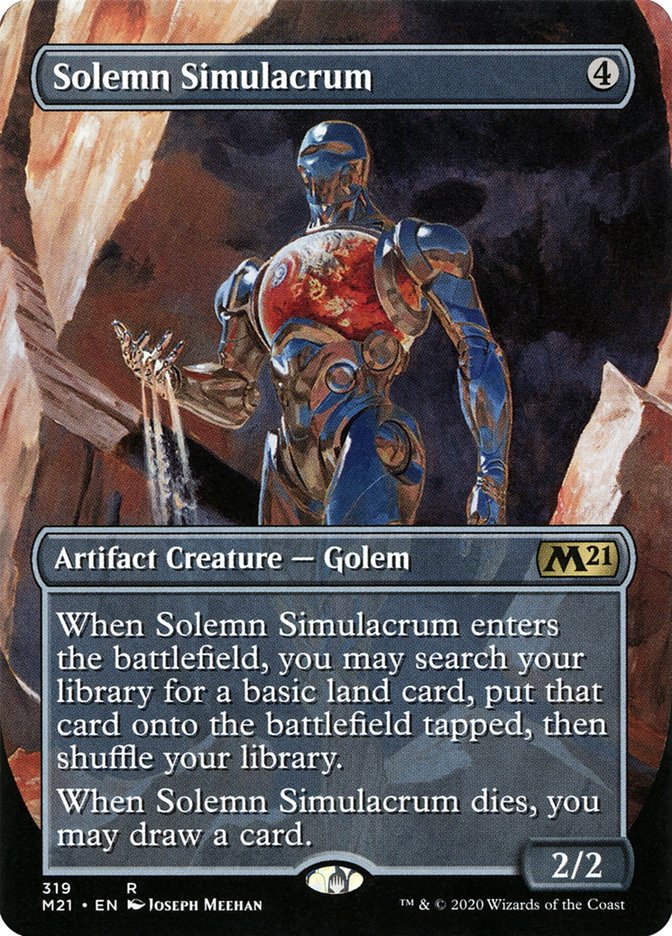 Solemn Simulacrum (Borderless Alternate Art) [Core Set 2021] | Gamers Paradise