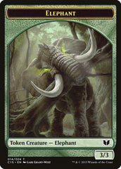 Zombie // Elephant Double-Sided Token [Commander 2015 Tokens] | Gamers Paradise