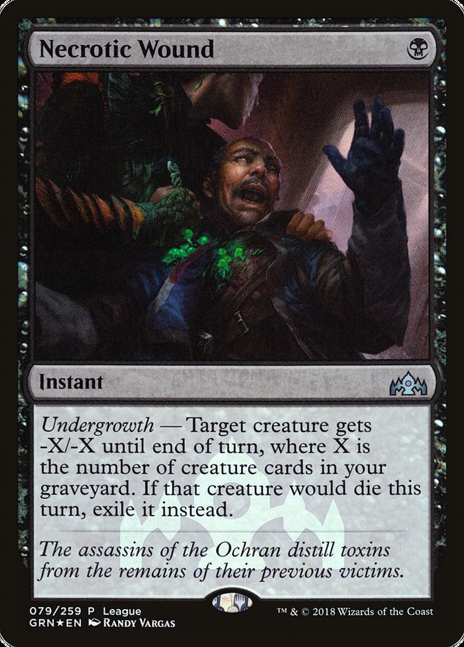 Necrotic Wound (League) [Guilds of Ravnica Promos] | Gamers Paradise
