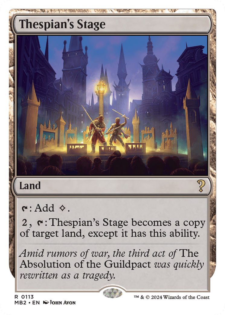 Thespian's Stage (White Border) [Mystery Booster 2] | Gamers Paradise
