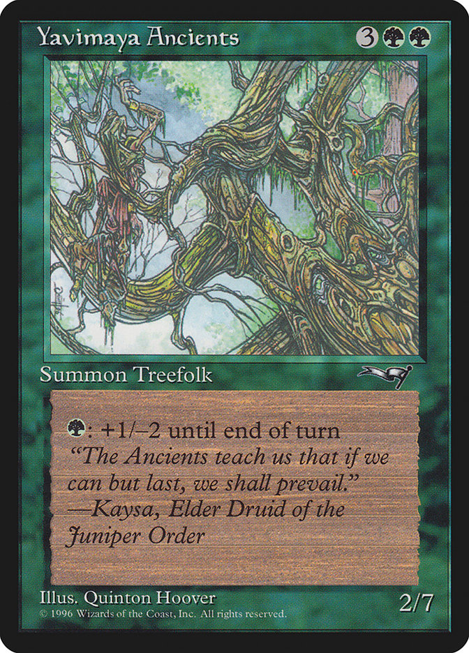 Yavimaya Ancients (Druid Art) [Alliances] | Gamers Paradise
