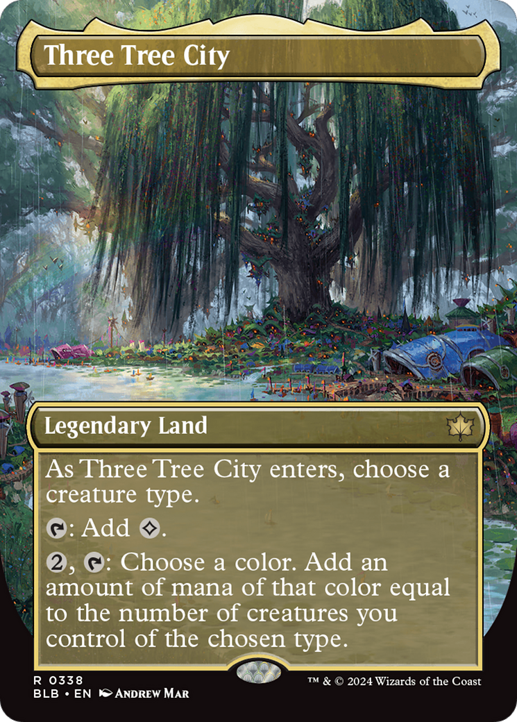 Three Tree City (Borderless) (0338) [Bloomburrow] | Gamers Paradise