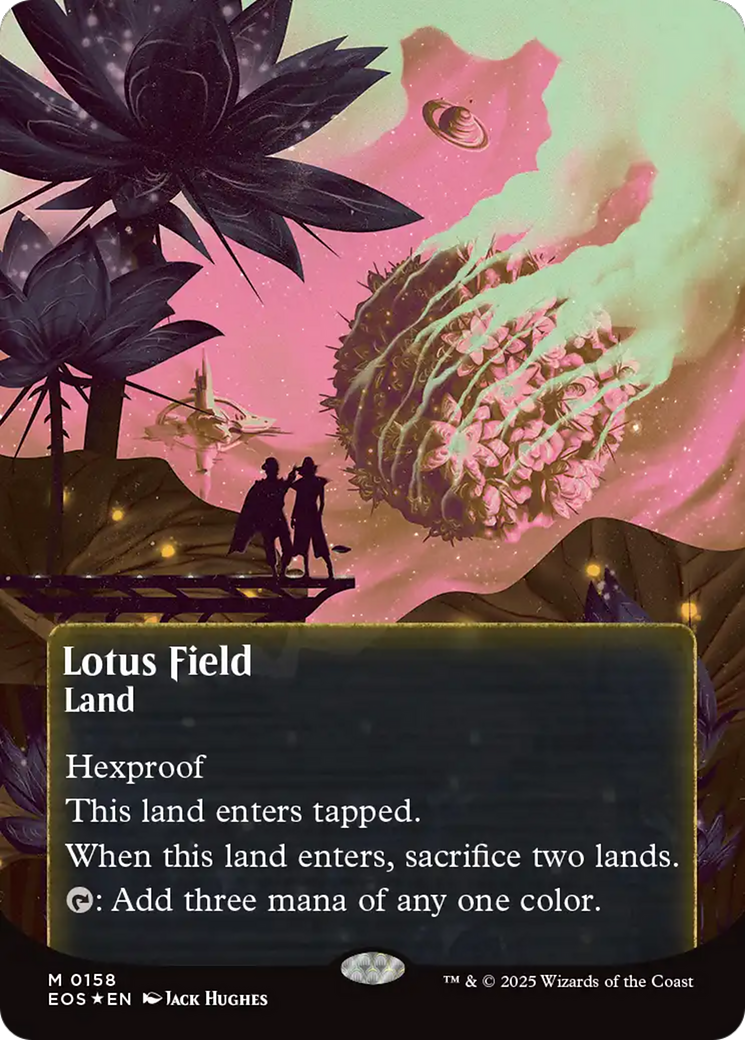 Lotus Field (0158) (Borderless) (Galaxy Foil) [Edge of Eternities: Stellar Sights] | Gamers Paradise