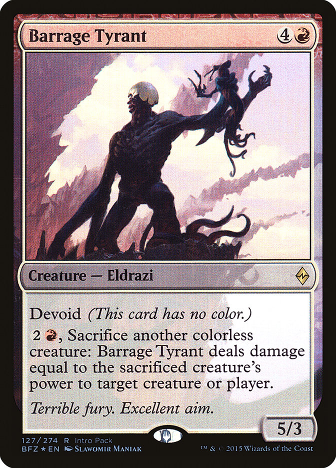 Barrage Tyrant (Intro Pack) [Battle for Zendikar Promos] | Gamers Paradise