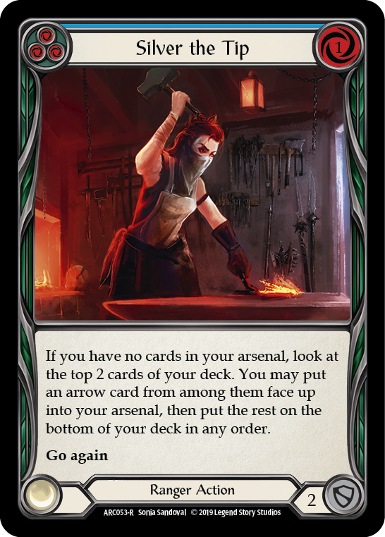 Silver the Tip (Blue) [ARC053-R] (Arcane Rising)  1st Edition Rainbow Foil | Gamers Paradise