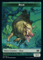 Boar // Aven Initiate Double-Sided Token [Double Masters 2022 Tokens] | Gamers Paradise