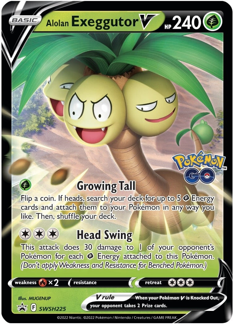 Alolan Exeggutor V (SWSH225) (Jumbo Card) [Sword & Shield: Black Star Promos] | Gamers Paradise