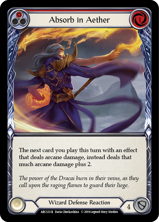Absorb in Aether (Red) [ARC123-R] (Arcane Rising)  1st Edition Rainbow Foil | Gamers Paradise